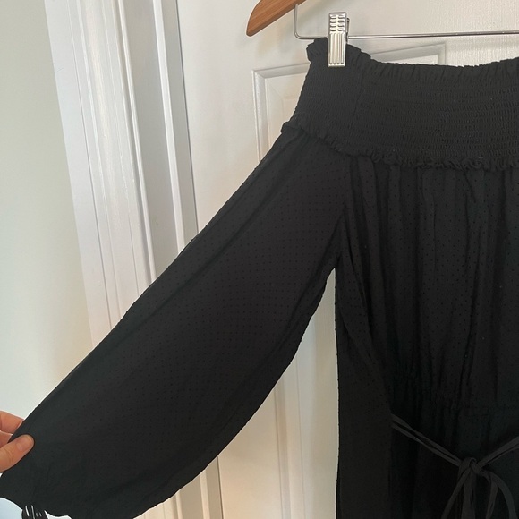 Tibi Swiss dot off the shoulder midi dress 2 - Picture 8 of 12